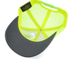 6-Panel Retro Trucker 2-Tone Charcoal/Neon Green Trucker - Yupoong