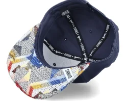 5-Panel Rubber Aztek Navy Snapback - Djinns