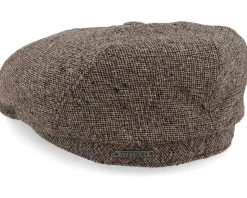6-panel Virgin Wool Brown Flat Cap - Stetson