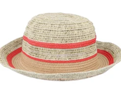 Paper Cloche Khaki-Terracotta Straw Hat - Seeberger