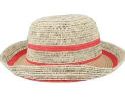Paper Cloche Khaki-Terracotta Straw Hat - Seeberger
