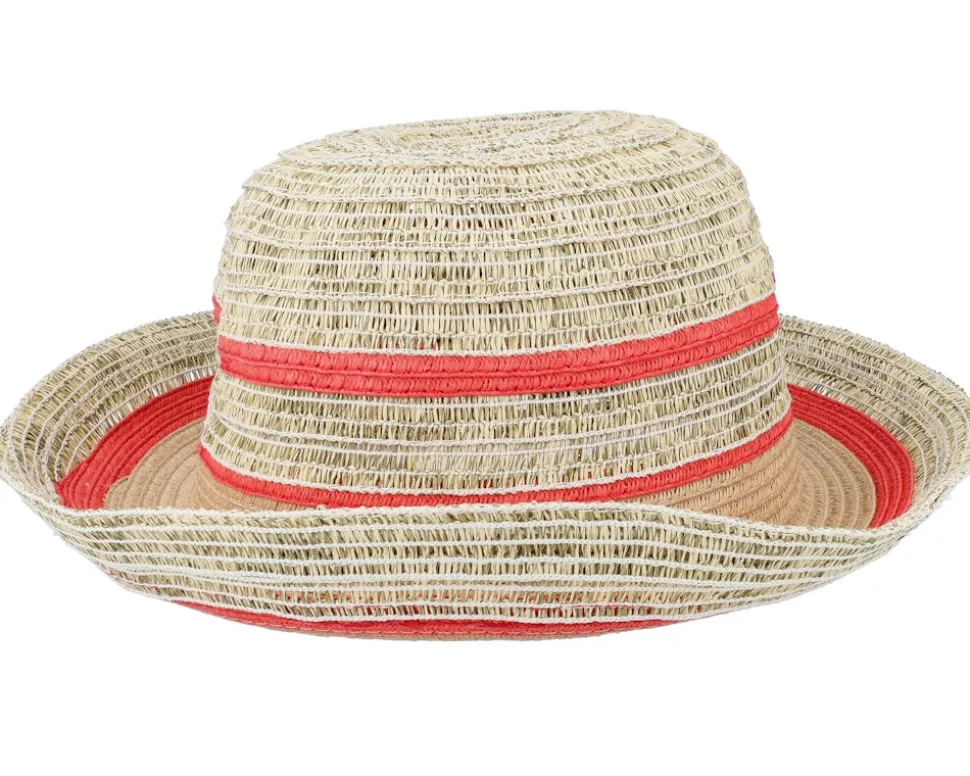 Paper Cloche Khaki-Terracotta Straw Hat - Seeberger