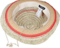 Paper Cloche Khaki-Terracotta Straw Hat - Seeberger