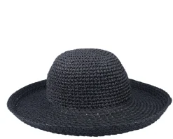 Paper Crochet Bolero Black Straw Hat - Seeberger