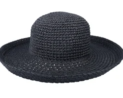 Paper Crochet Bolero Black Straw Hat - Seeberger