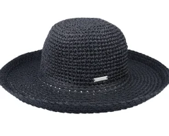 Paper Crochet Bolero Black Straw Hat - Seeberger