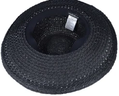 Paper Crochet Bolero Black Straw Hat - Seeberger