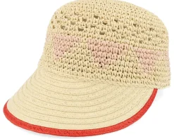 Paper Crochet Cap With Fancy Pattern Linen/Orange Fitted - Seeberger