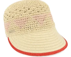 Paper Crochet Cap With Fancy Pattern Linen/Orange Fitted - Seeberger