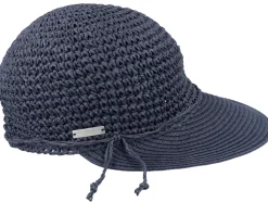 Paper Straw Navy Sun Hat - Seeberger
