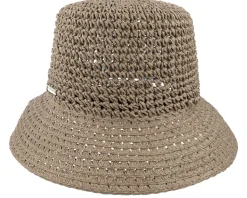 Paper Straw Bell Whith Ribbon Brown Straw Hat - Seeberger