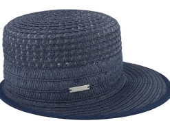 Paper straw Swallow Blue Straw Hat - Seeberger