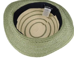 Paperbraid Mix Cloche Linen/Grass Green Straw Hat - Seeberger