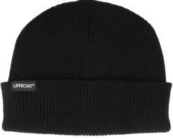 Patch Rib Beanie Color Black Cuff - Upfront