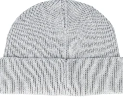 Patch Rib Beanie Color Light Grey Melange Cuff - Upfront
