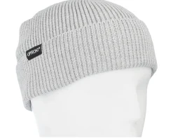 Patch Rib Beanie Color Light Grey Melange Cuff - Upfront