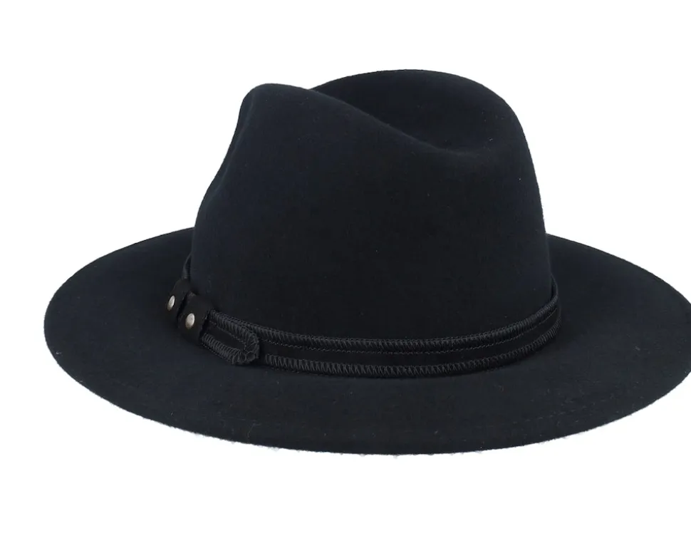 Pati Wool W.p/Crushable Black Fedora - MJM Hats