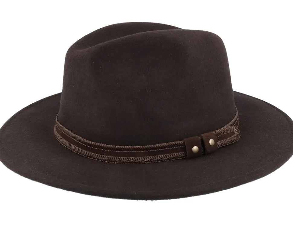 Pati Wool W.p/Crushable Dark Brown Fedora - MJM Hats