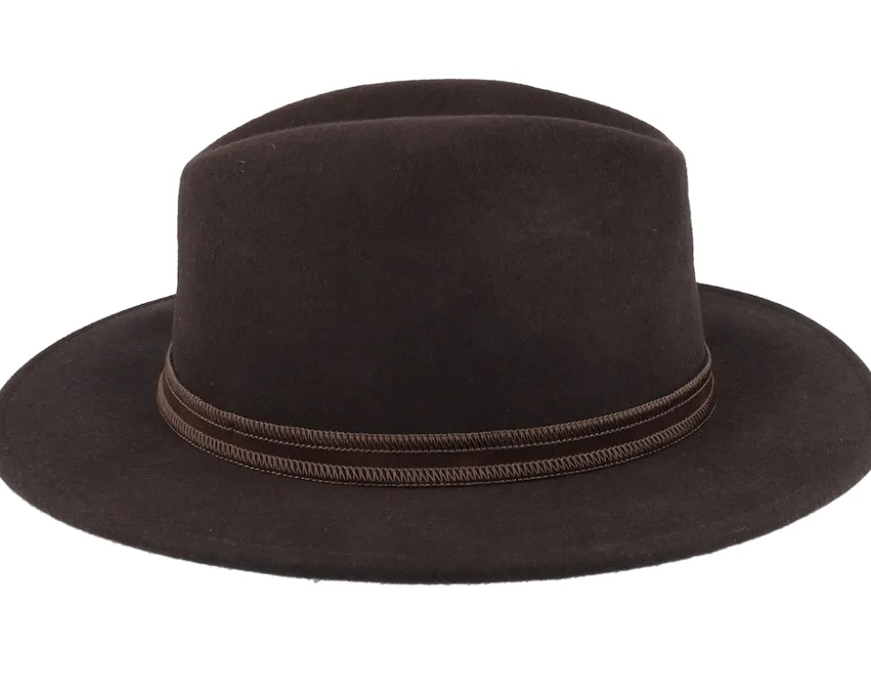 Pati Wool W.p/Crushable Dark Brown Fedora - MJM Hats