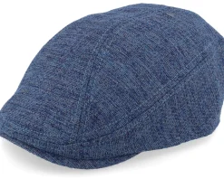 Pax Sixpence Dark Navy Flat Cap - Upfront