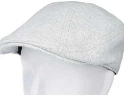 Pax Sixpence Light Grey Melange Flat Cap - Upfront