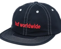 Peak Contrast 6 Panel Black Snapback - HUF