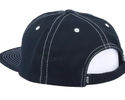 Peak Contrast 6 Panel Black Snapback - HUF