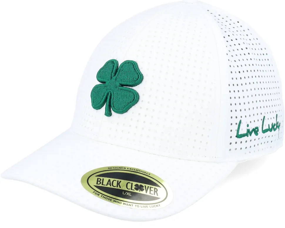 Perf White/Green Flexfit - Black Clover