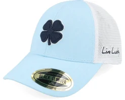 Perfect Luck Sky Blue/White/Black Trucker - Black Clover