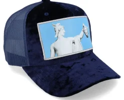 Perseus With The Head Of Medusa Velvet Navy A-fr - Calza Pennello