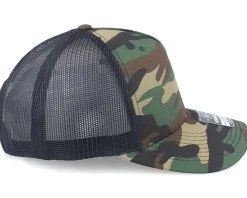 112pfp Green Camo/Black A-Frame Trucker - Richardson
