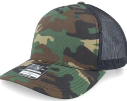 112pfp Green Camo/White A-Frame Trucker - Richardson