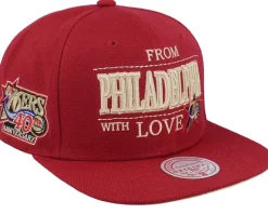 Philadelphia 76ers With Love Hwc Red Snapback - Mitchell & Ness