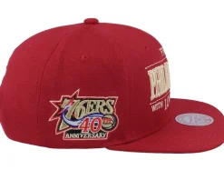 Philadelphia 76ers With Love Hwc Red Snapback - Mitchell & Ness