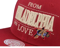 Philadelphia 76ers With Love Hwc Red Snapback - Mitchell & Ness
