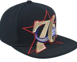 Philadelphia 76ers Xl Logo Hwc Black Snapback - Mitchell & Ness