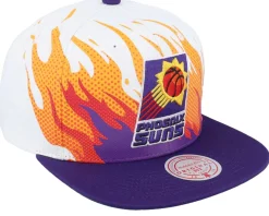 Phoenix Suns Hot Fire White Snapback - Mitchell & Ness
