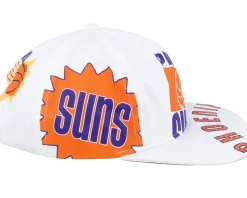 Phoenix Suns In Your Face Deadstock White Snapback - Mitchell & Ness