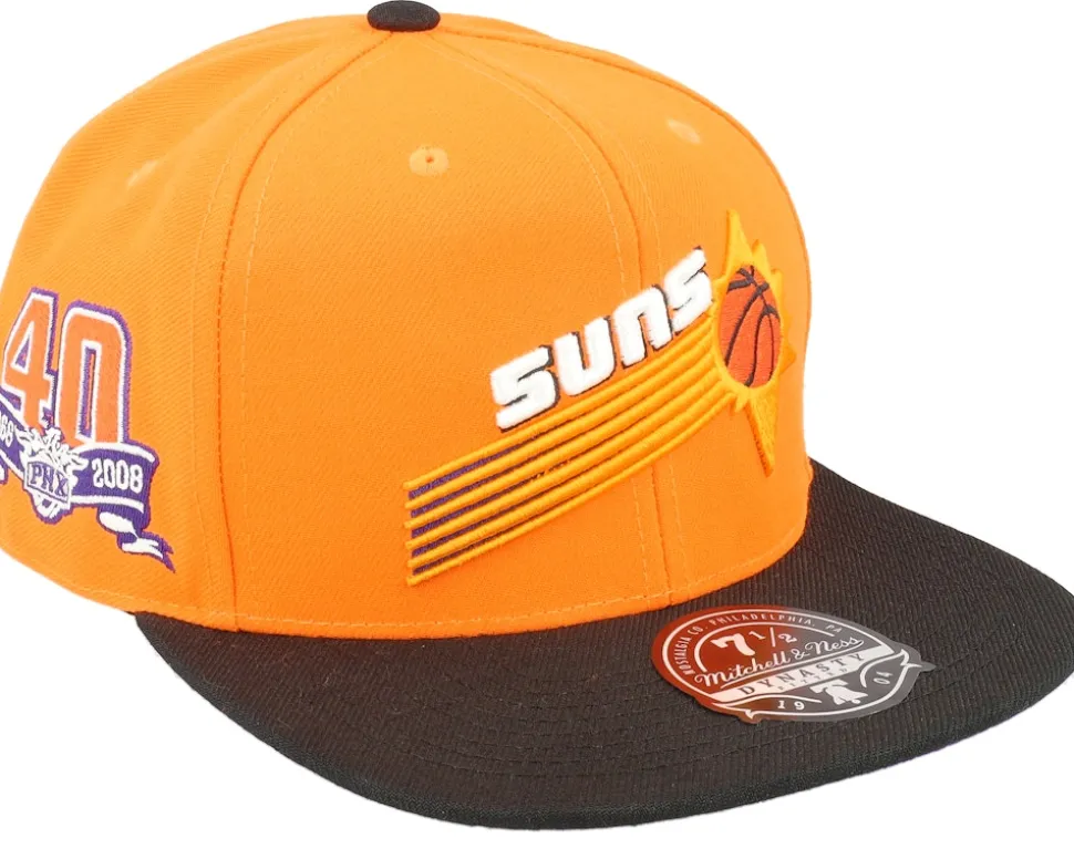 Phoenix Suns Team Side 1 Orange/Black Fitted - Mitchell & Ness