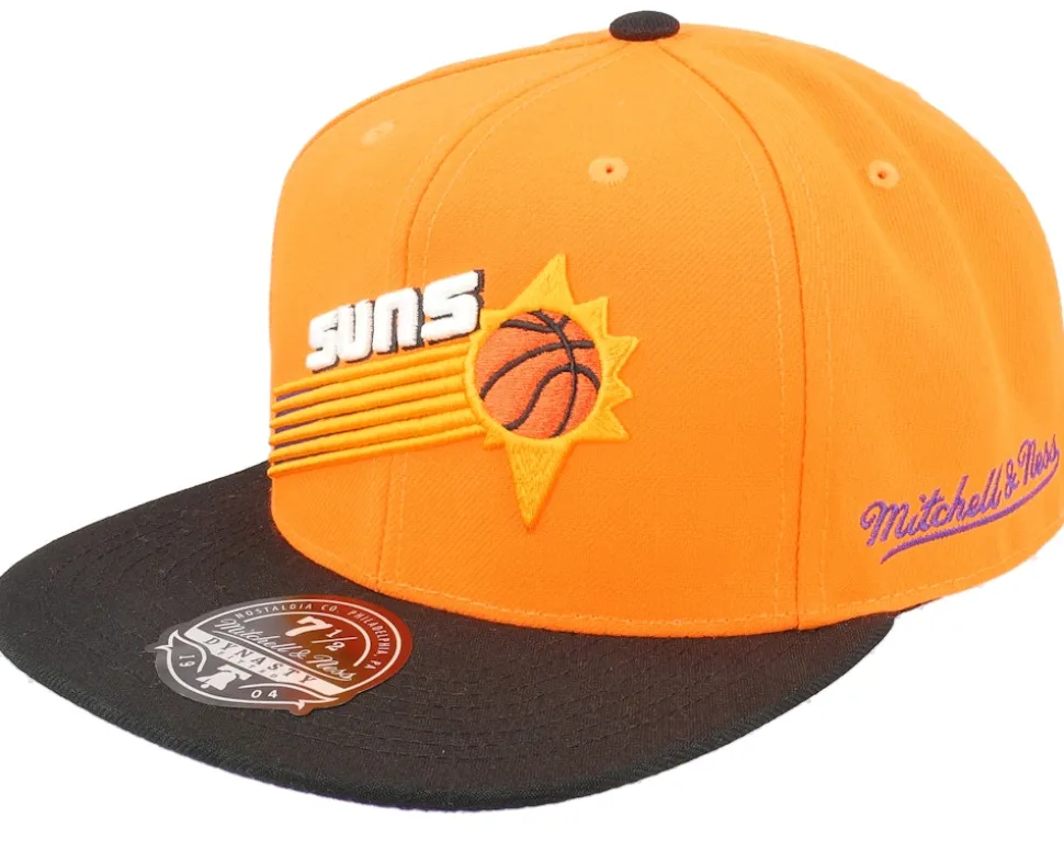 Phoenix Suns Team Side 1 Orange/Black Fitted - Mitchell & Ness