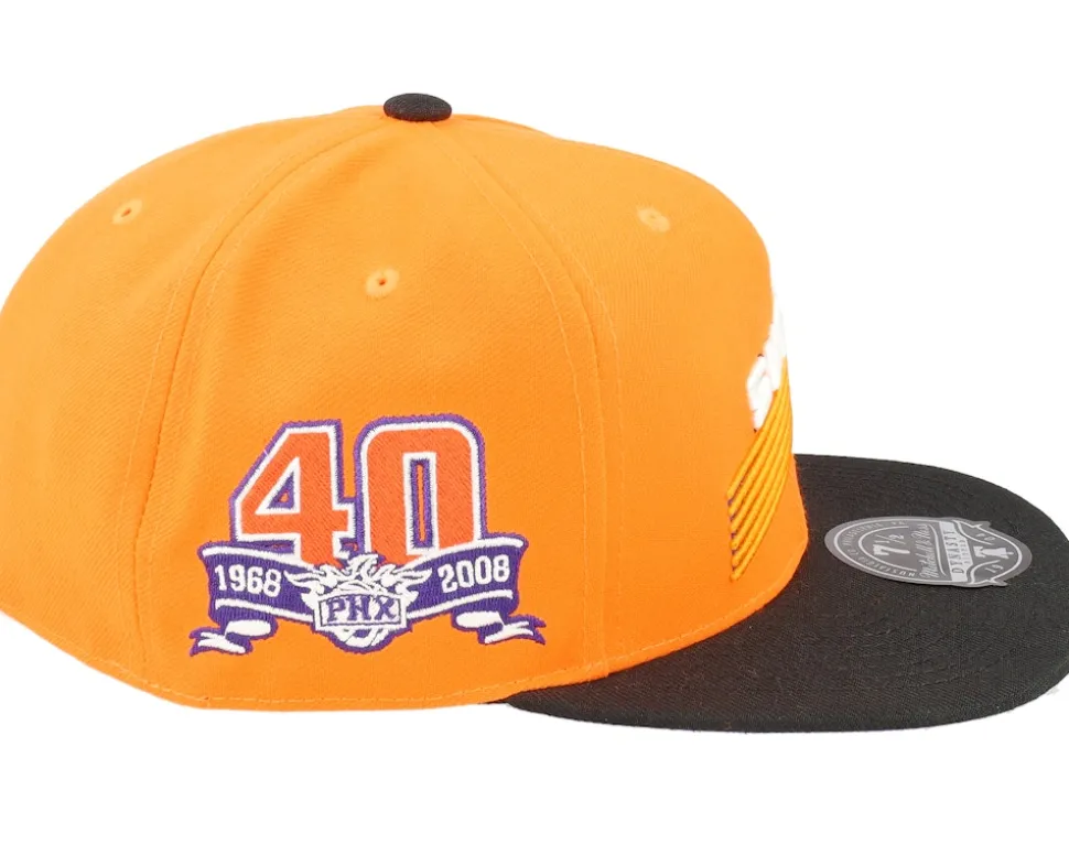 Phoenix Suns Team Side 1 Orange/Black Fitted - Mitchell & Ness