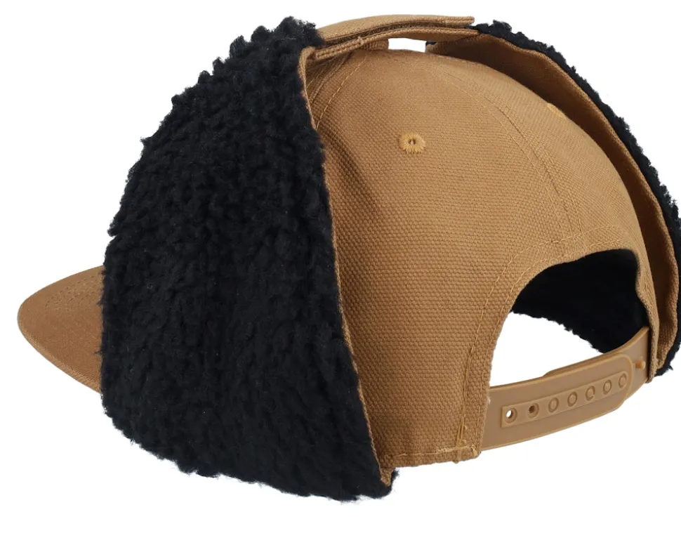 Pin Script Canvas Flatbrim Caramel/Black Earflap - Wild Spirit