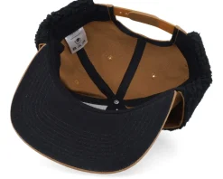 Pin Script Canvas Flatbrim Caramel/Black Earflap - Wild Spirit