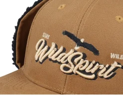 Pin Script Canvas Flatbrim Caramel/Black Earflap - Wild Spirit