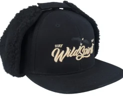 Pin Script Canvas Flatbrim Black Earflap - Wild Spirit
