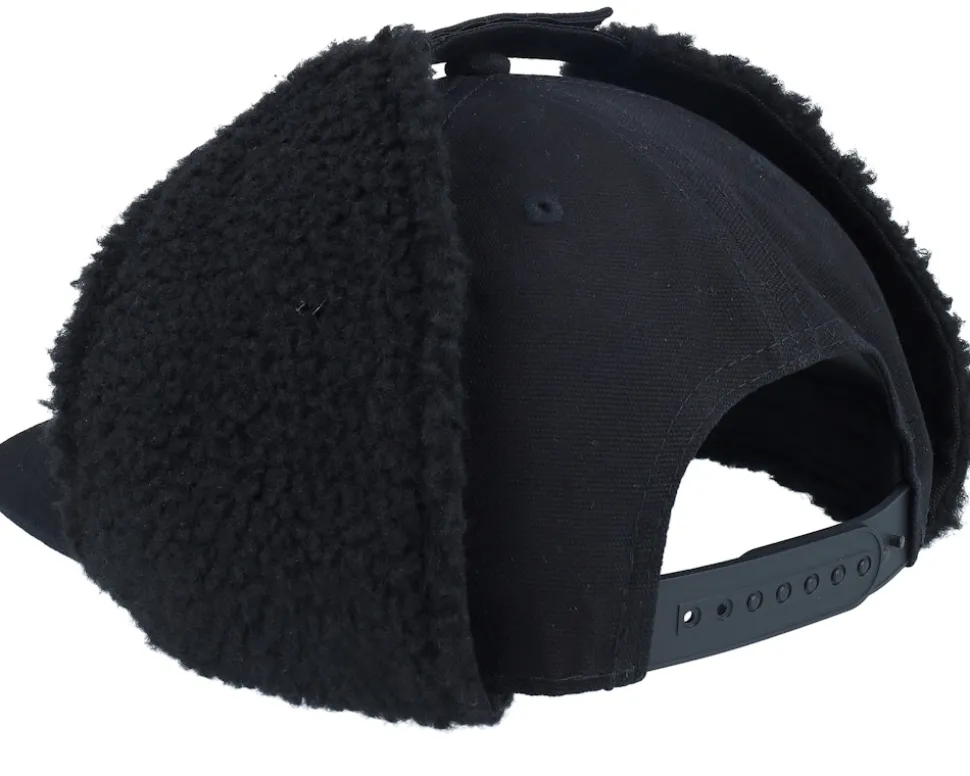 Pin Script Canvas Flatbrim Black Earflap - Wild Spirit