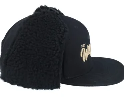 Pin Script Canvas Flatbrim Black Earflap - Wild Spirit