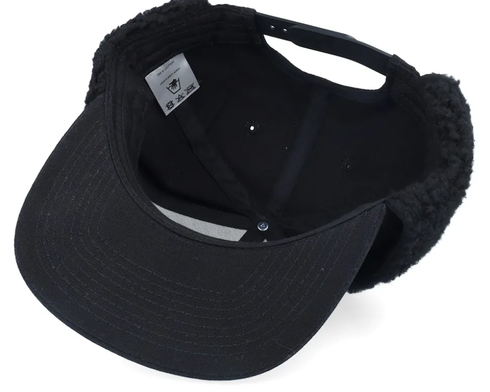 Pin Script Canvas Flatbrim Black Earflap - Wild Spirit