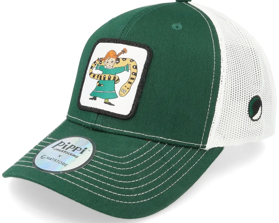 Pippi Snake Green/White Trucker - Pippi Longstocking