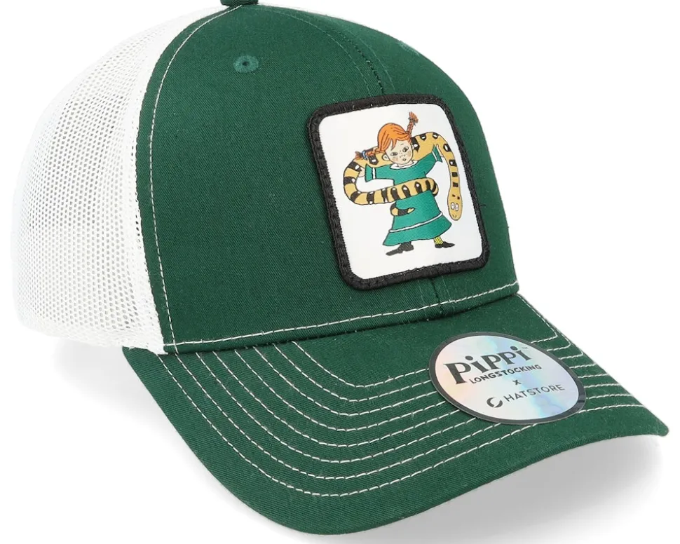 Pippi Snake Green/White Trucker - Pippi Longstocking